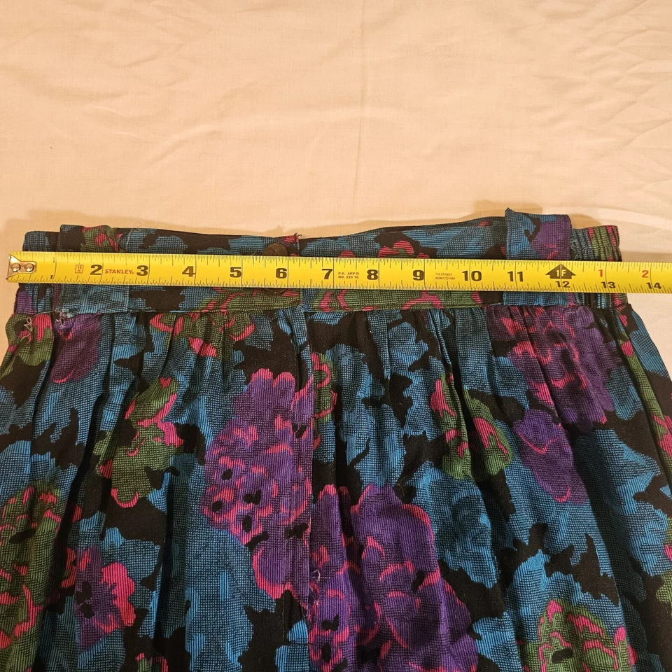 Vintage Norton Mcnaughton Petites Floral Skirt Womens Sz 8 - Image 2 of 4