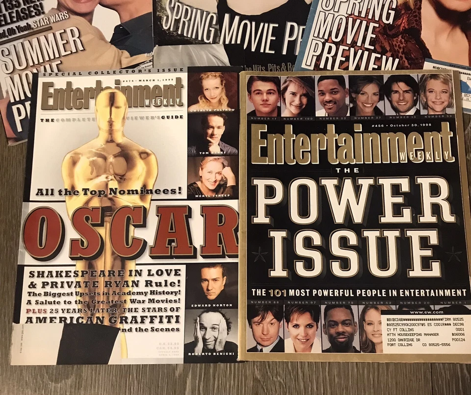 Entertainment Weekly Magazine ~Lot of 5 *NEW* ~1998 ~VINTAGE FASHION BEAUTY A++ - Image 2 of 3