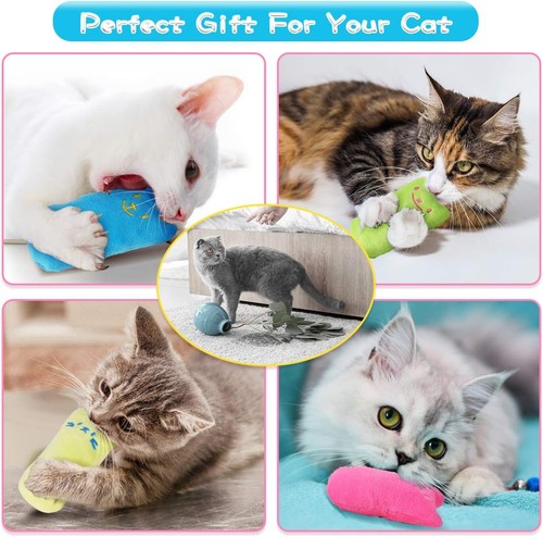 10Pcs Cute Catnip Plush Toys, Catnip Pillows with Catnip, Cat Chew Teeth Cleanin - Picture 6 of 7