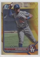 2022 Bowman Chrome Yellow & Orange Vapor Refractor 40/75 Wilman Diaz 0b2