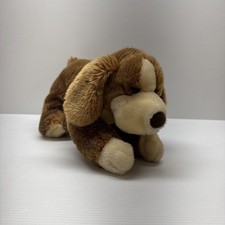 Vintage 2000 Toys R Us Animal Alley Laying Brown Darby Puppy Dog Large Plush 16  
