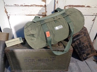 Orig. NL Armee Dufflebag Canvas ca 50 Liter Henkeltasche Left it dot 1985 4024