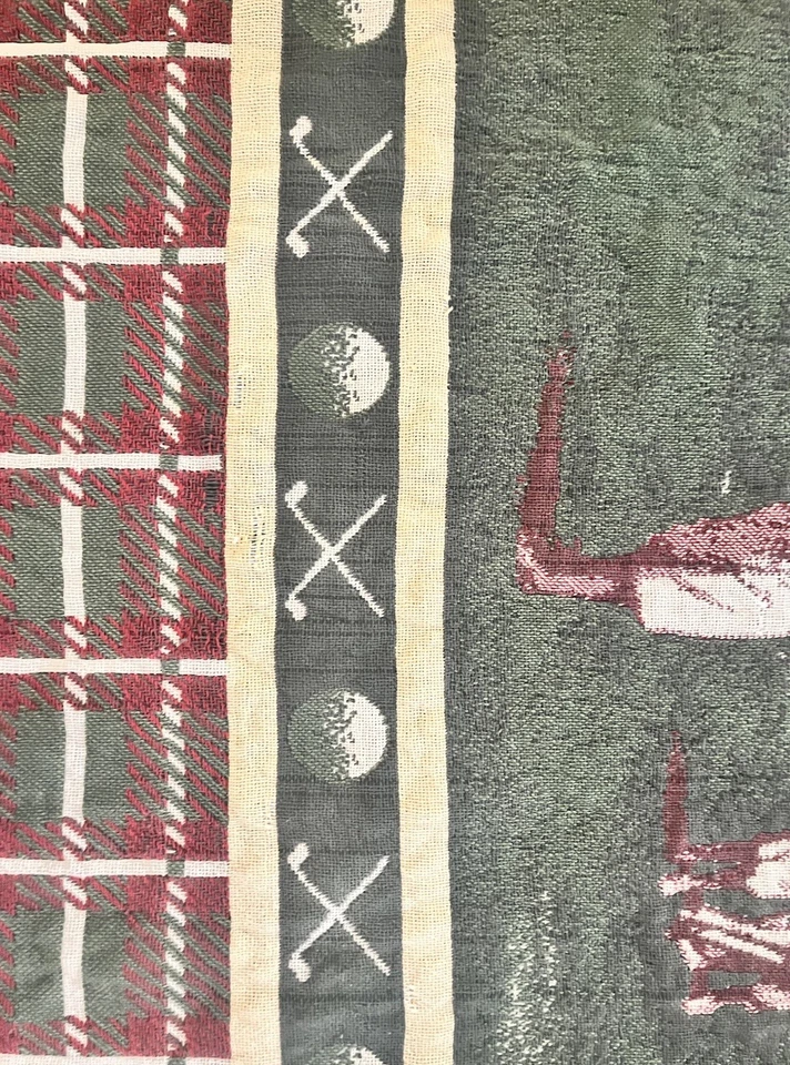 Vintage Golf Tapestry Throw Or Wall Hanging 65”x42” Good Clean Condition - Image 2 of 3