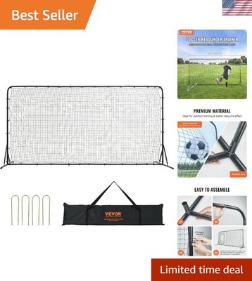 12x6ft Portable Soccer Rebounder - Iron Training Equipment for Backyard Practice
