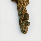 Antique Gold Tone Metal Cherub/Angel Wall Corbel Shelf Bracket Salvage — photo 3