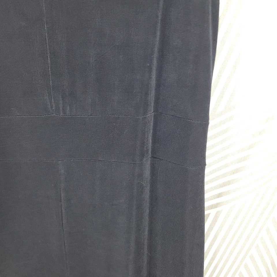 Vestido Vintage Coldwater Creek XL Viaje Tejido Elastizado Maxi Volante Alt Largo Negro Foto 4 de 4