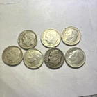 Roosevelt Dimes Lot of 7 Circulated 1964-1948US 10C Coins
