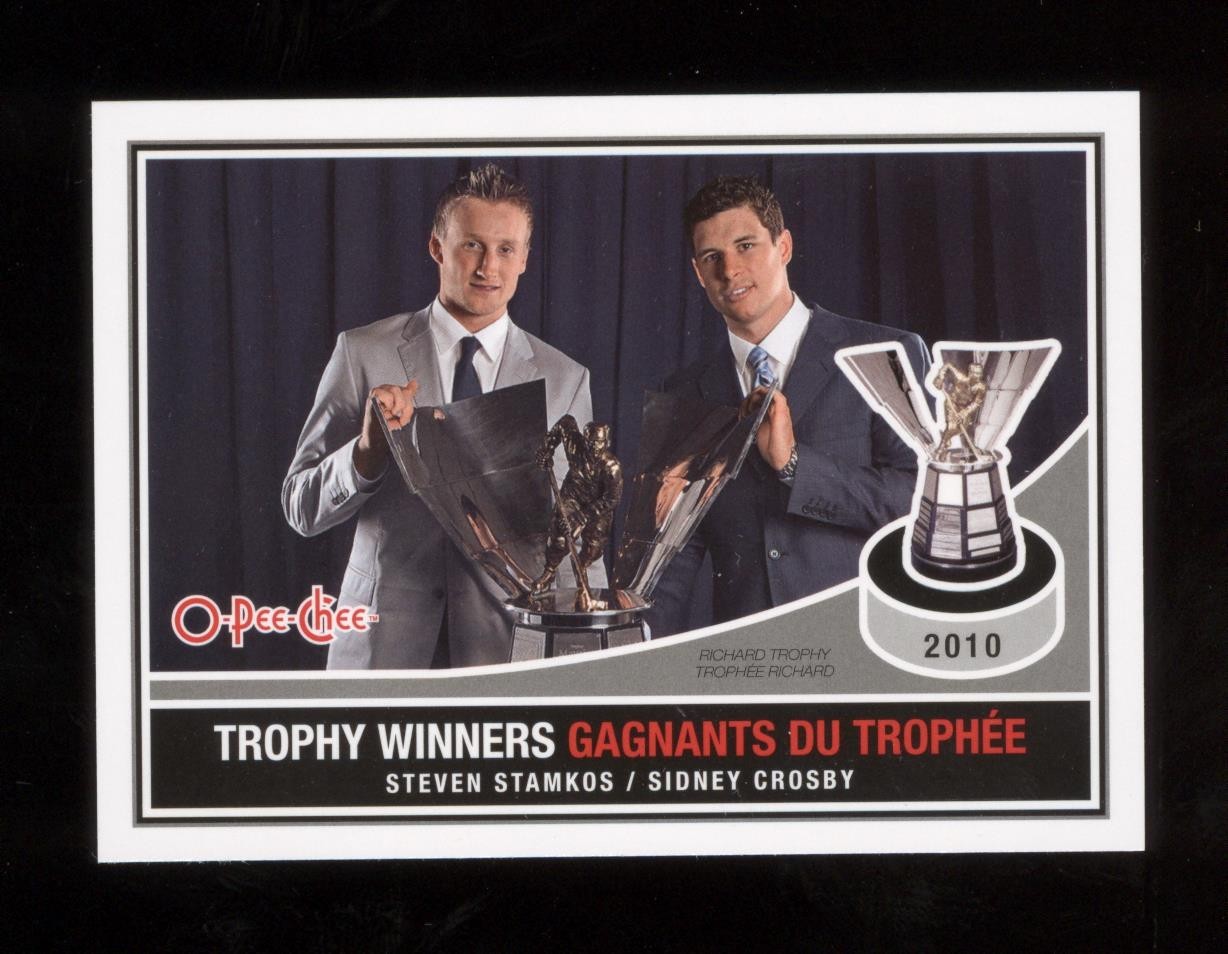 2010-11 O-PEE-CHEE OPC TROPHY WINNERS #TW-3  SIDNEY CROSBY / STEVEN STAMKOS