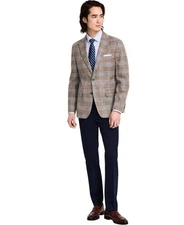 Tommy Hilfiger Mens Modern fit Sport Coat Blazer 46 R Beige Plaid