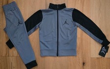 Air Jordan Boy 2 Piece Jogging Set  Gray, Black  White  Tracksuit 