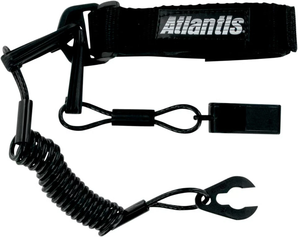 Atlantis Pro Floating Lanyard with Whistle - Black Watercraft PWC A2109PFW - Image 3 of 4