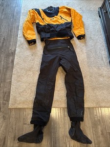 Stohlquist Water Wear Paddling Kayak Whitewater Dry Suit  Mango Size Men Large