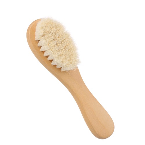 2 Stück/Set Baby Haarbürste Kamm Naturwolle Holz Haarbürste Neugeborene Säugling WHLD - Bild 7 von 13