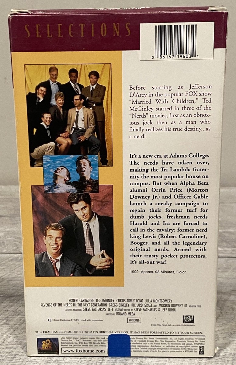 Revenge of the Nerds III: The Next Generation (VHS, 2000) 90s