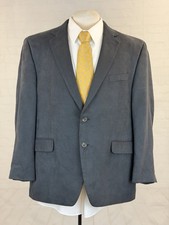Lauren Ralph Lauren Men's Black Suede Finish Blazer 44R Two Button Micropoly