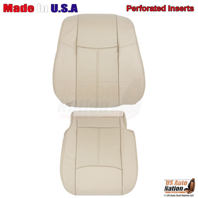 2015 2016 For Nissan Pathfinder Driver Bottom & Top Perforated Leather Cover Tan