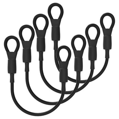 SDTC Tech 4-Pack Heavy Duty Loop End Cable Braided Stainless Steel PVC Coated Sa