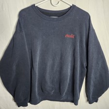 Vintage Coca Cola Sweatshirt Mens Large Black Crewneck