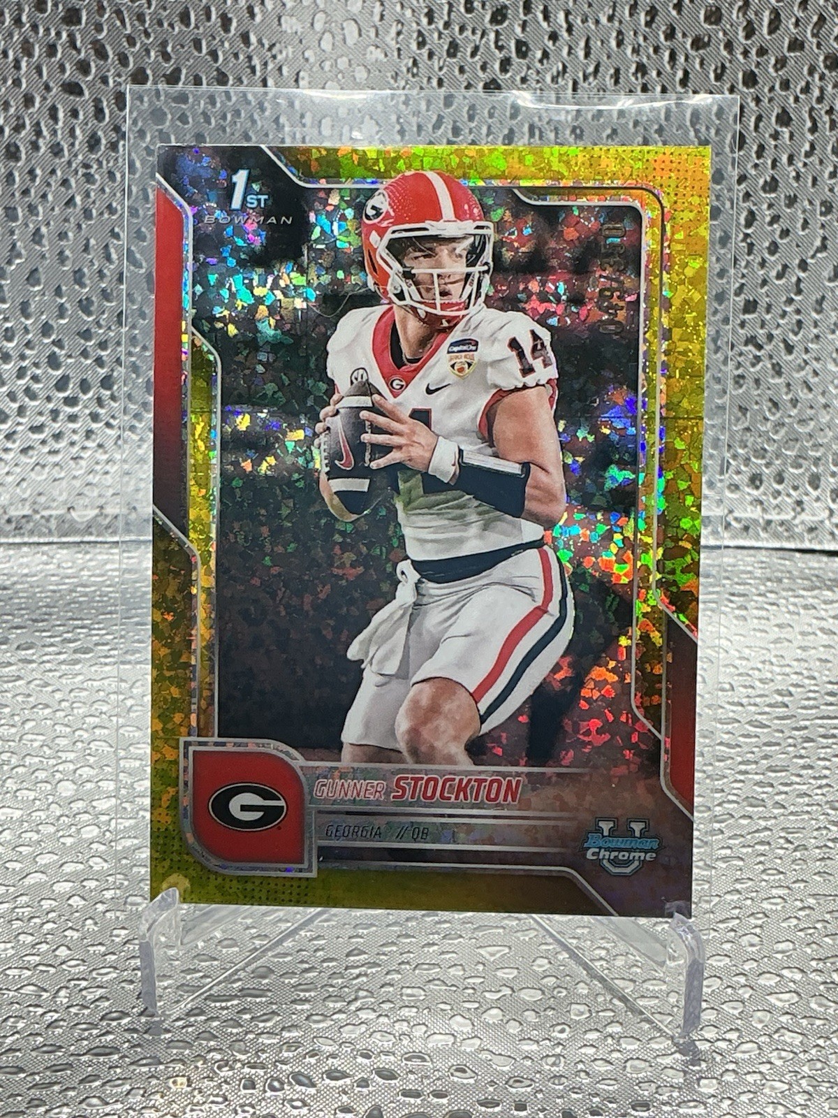 Gunner Stockton 2025 Bowman U Chrome 1st Yellow Mini Diamond /350 Georgia