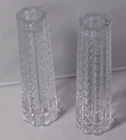 MIKASA Facets Celebrations Lead Crystal 7" Taper Candle Holders (2)