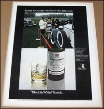 1968 Buchanan's Black & White Scotch Whisky Print Ad Vintage Advertisement RARE
