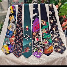 Warner Bros Colorful Cartoon Character Ties Collection