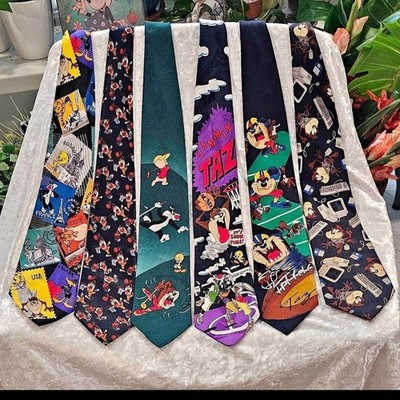 Warner Bros Colorful Cartoon Character Ties Collection