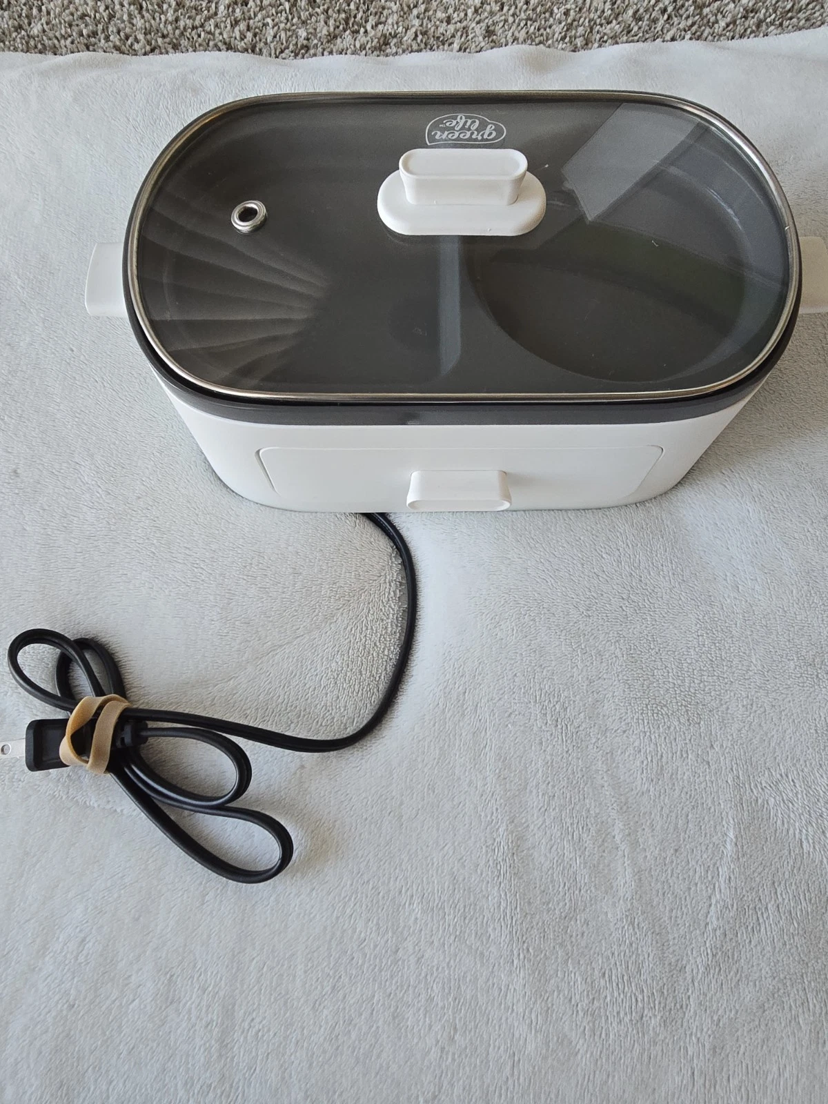 GreenLife 3-in-1 Breakfast Maker Station, Healthy Nonstick Dual Grid #0080