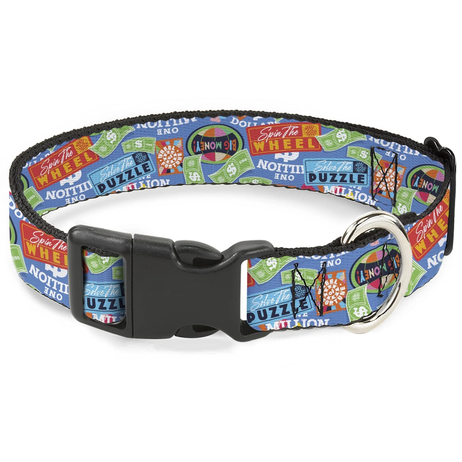 Sony Pictures Pet Collar, Dog Collar Plastic Buckle, Wheel of Fortune Quotes and