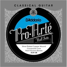 D'Addario Silver Copper on Composite Core Classical Guitar Half Set Hard Tension