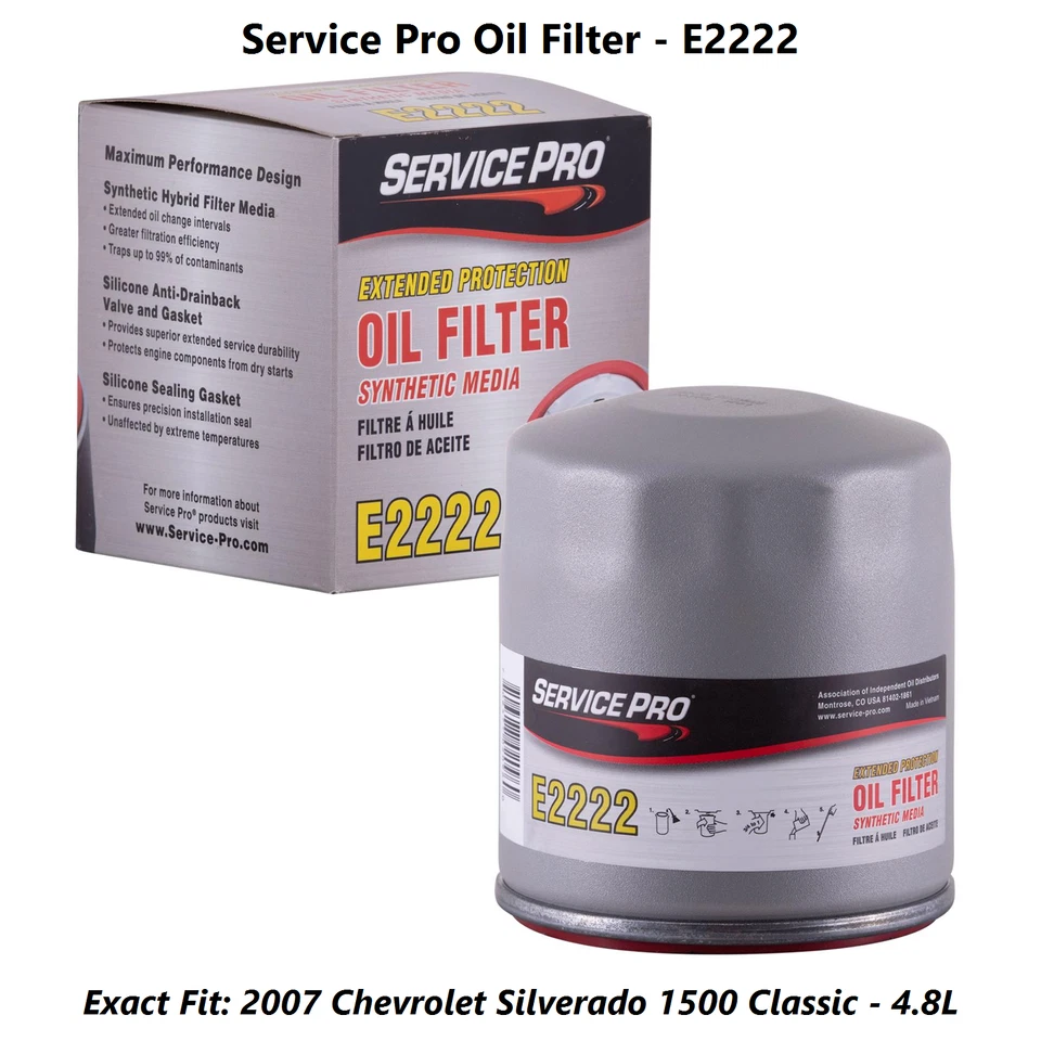 2007 Chevrolet Silverado 1500 Classic 4.8L Oil, Air & Cabin Filter Kit (5W-30) Foto 3 de 4