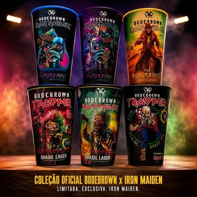 Iron Maiden -Plastic Cups BUNDLE Set Of 6 BODEBROWN 2026 Run For your Lives READ
