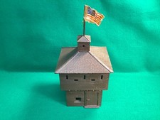 Vintage Marx Fort Apache Blockhouse Complete w/ Flag Pole