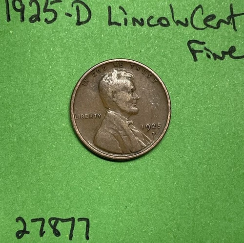 1925 D Lincoln Wheat Cent / Penny 1c Fine
