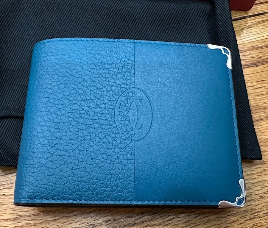 Cartier Must de Cartier 6CC Wallet Turquoise Calfskin