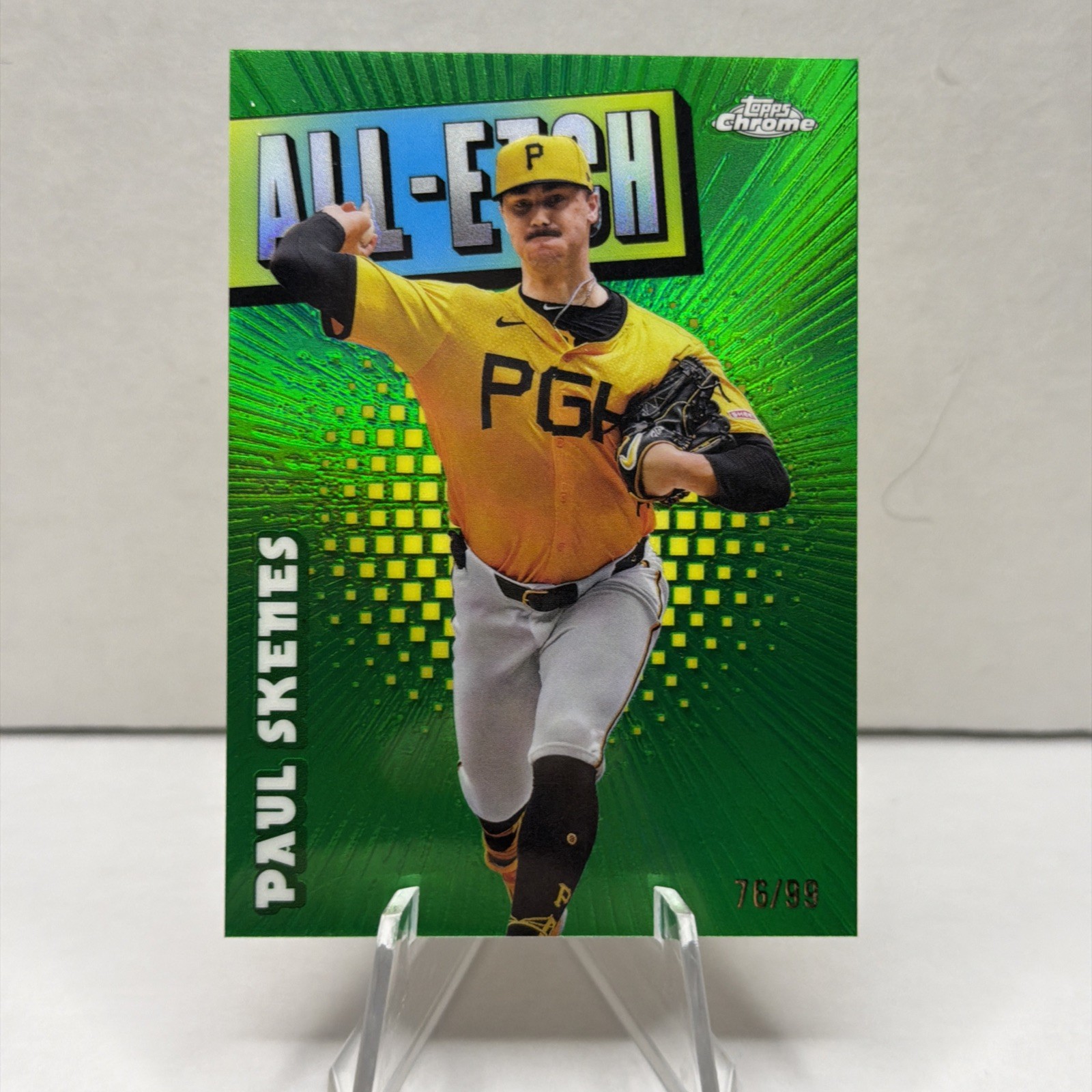 2025 Topps Chrome - All-Etch Paul Skenes #CAE-18 Green Refractor /99 Pirates🔥🔥