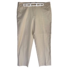 Loft Curvy The Riviera Slim Pants Womens 12 Tan Khaki Chino Trousers Workwear
