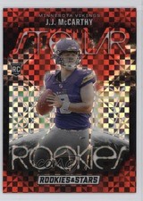 2024 Panini Rookies & Stars Stellar Rookies Red Plaid JJ McCarthy #SR-JMY 1dm7