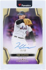 Tom Glavine New York Mets Signed 2024 Topps Five Star Purple #FSA-TGL 35/50 Card
