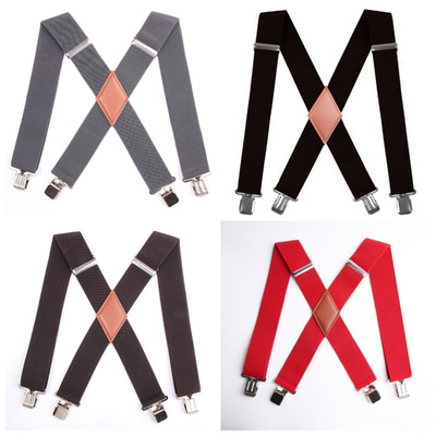 Adult 5cm Adjustable Elastic Waistband Men's Suspenders Outdoor Trousers Braces 