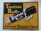 Tootsie Roll Candy Vintage Tin Sign