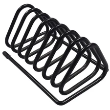 Vintage Furio Coil Desk Mail Letter Sorter Post Modern Metal Black Triangle 90s