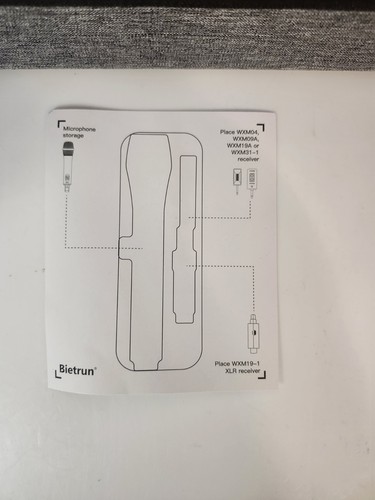 Bietrun Single Wireless Mikrofon Hartschalenkoffer, grau, neu - Bild 2 von 7