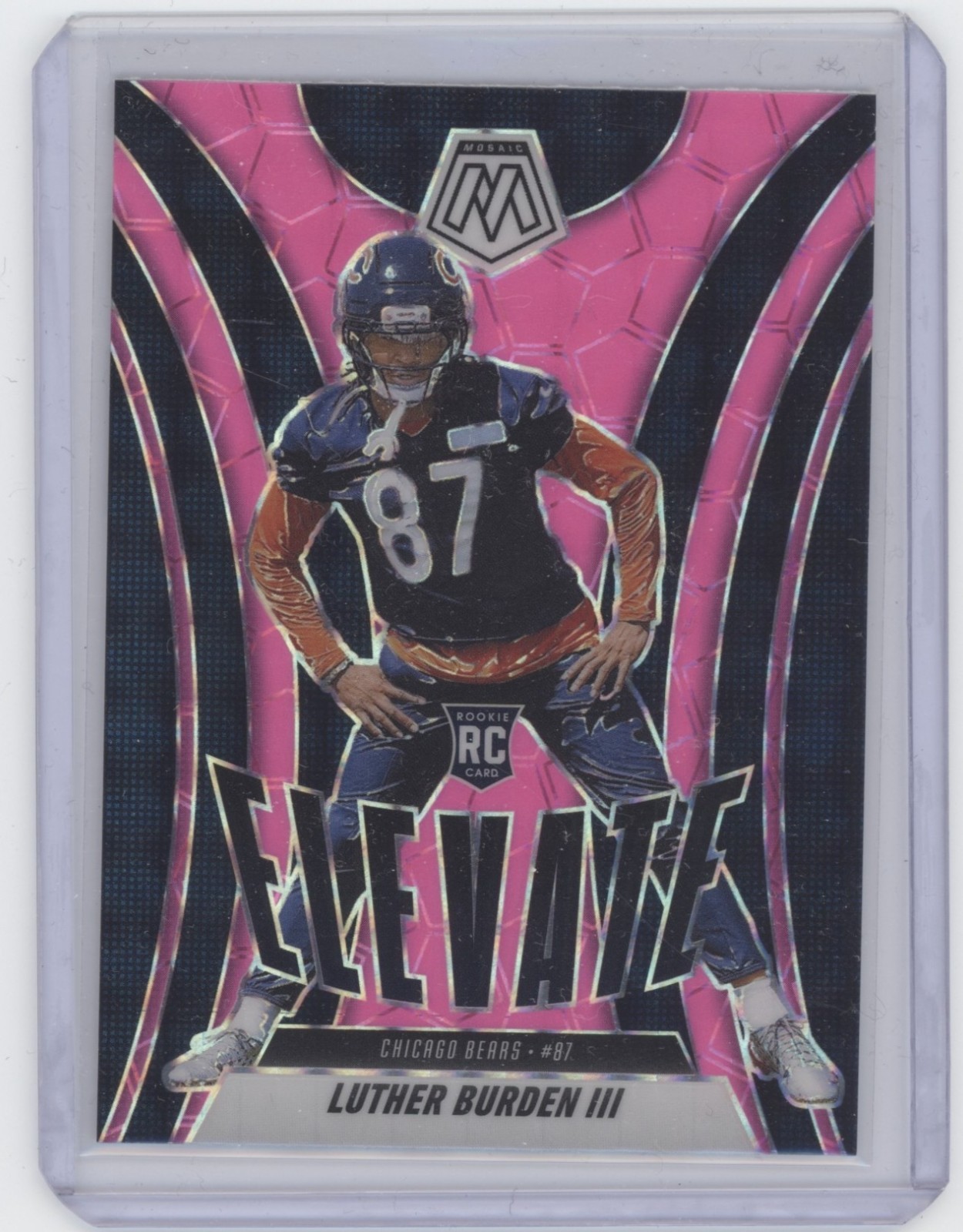 Luther Burden III Elevate Mosaic Pink Fluorescent Rookie 2025 Panini Mosaic #7