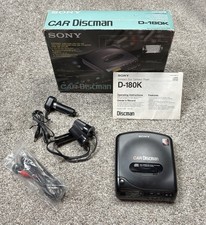 Vintage Sony D180K Car Discman Portable CD Player With Box D-180K