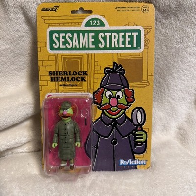 Sesame Street ReAction Wave 3 Sherlock Hemlock Action Figure by Super 7- NEW