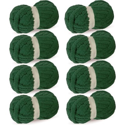CAHOVY Dark Green Chunky Chenille Yarn for Crocheting/Knitting, | eBay