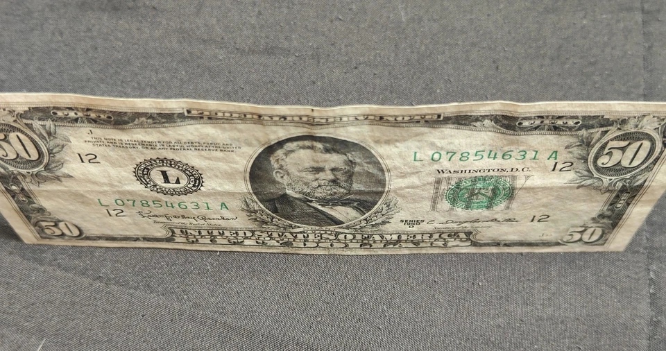 1950 D $50 Federal Reserve Note San Francisco #2 - Image 4 of 4