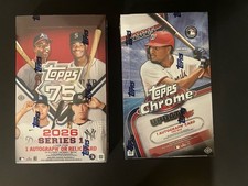 2026 Topps Series One 2025 Topps Chrome Update Hobby Box Lot of 2 Boxes