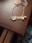 Alabama Necklace Feat. A Nameplate And Football And A Pearl. Made Of Silver — photo 2